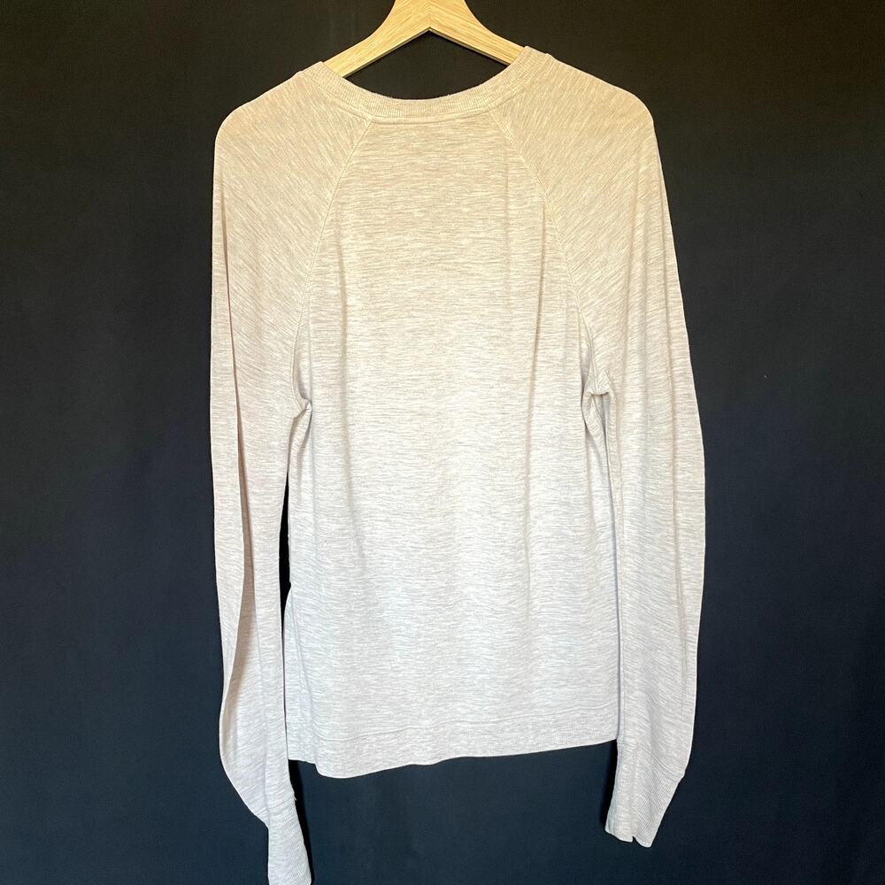 Athleta pink beige crewneck sweater asymetrical top women's size small tall - Picture 8 of 8